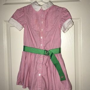 Pink & white checkered Ralph Lauren dress 3T